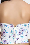 Zivame Non-Padded Short Slip Corset - Purple Print — thumbnail 6